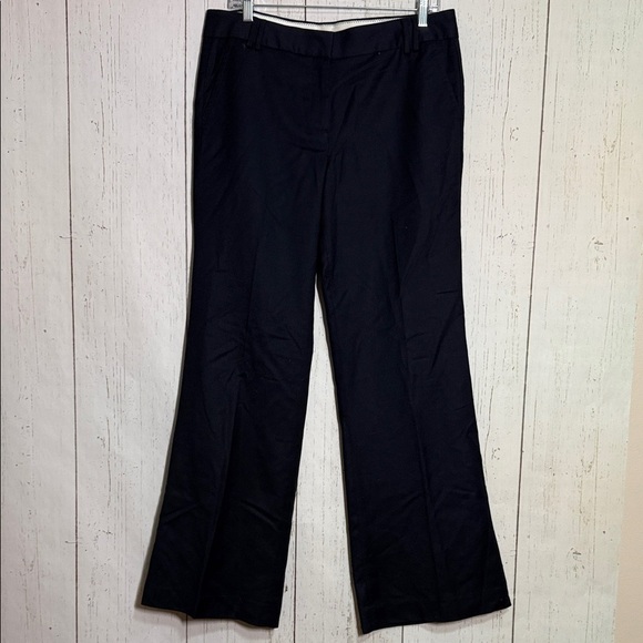 J. Crew Pants - J. Crew Navy Blue 100% Wool Favorite Fit Bootcut Pleated Dress Pants Size 10